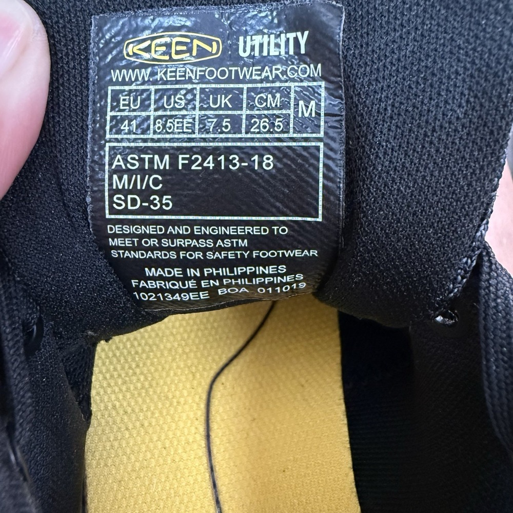 KEEN Women's Low-Cut Sparta Alloy-Toe ESD Work Shoes Black/Grey-Flannel Size 8.5 - Picture 8 of 10